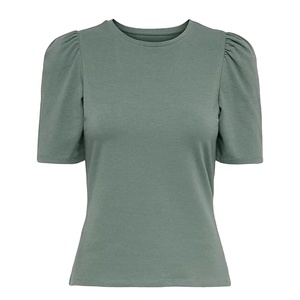Camiseta de Mujer de Alta Calidad, 100% Algodón, 220 g/m², 19 Colores Personalizables, Transpirable, Ecológica, Informal, Tejida, con Mangas Cortas Abullonadas - Product Image 1