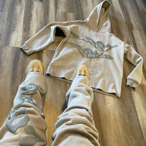 ชุดวอร์มผ้าพิมพ์ลายพัฟสำหรับผู้ชายชุดวอร์มผ้าสองชิ้นพร้อมผ้าคุณภาพระดับพรีเมียมสไตล์สตรีทสูทพิมพ์ลายพัฟสำหรับผู้ชาย - Product Image 6