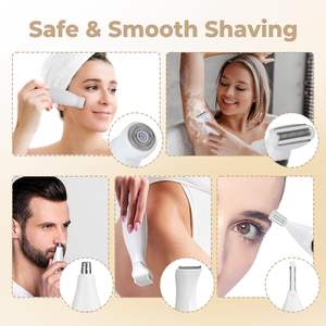 Afeitadora Eléctrica USB para Mujer, Maquinilla de Afeitar Íntima de Doble Cuchilla para Cuerpo, Axilas y Zona del Bikini, IPX7 Lavable, con Estación de Carga - Product Image 5