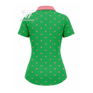 Alpha grec |   Kapa |   Chemise décontractée à boutons Alpha Sorority, prête à être expédiée, motif pois sublimé, style grec - Product Image 2