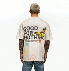 T-shirt ample de haute qualité 200 GSM 100% coton pour hommes-Épaule tombante respirante, nouveautés - Product Image 4