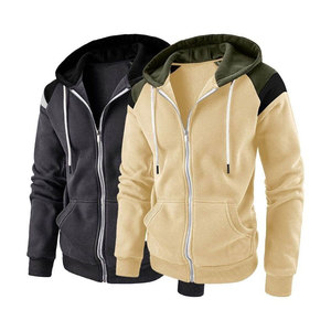 Men's Regular Fit Zipper-<b>Up</b> Fleece Hoodie 100% Cotton Breathable Winter Custom Front Logo OEM Wholesale - Product Image 5