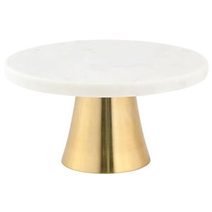 PRÉSENTOIR ROND EN PIERRE NATURELLE PORTE-GÂTEAU EN MARBRE BASE EN MÉTAL POUR MARIAGES CÉLÉBRATION DÉCORATION DE SERVEUR À GÂTEAUX - Product Image 2