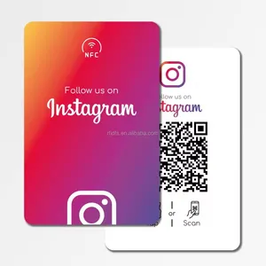 Карточка Google Review мгновенно подключается к странице IG Instagram Handle NFC Card