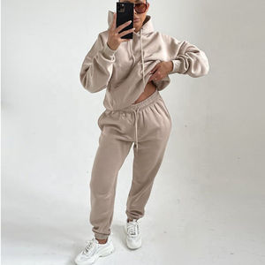 เสื้อสเวตเตอร์สวมหัวมีฮู้ดโอเวอร์ไซส์ของผู้หญิงเสื้อสวมหัวแขนยาวผ้าฟลีซฤดูหนาวเสื้อผ้าแฟชั่นสตรีทแวร์อบอุ่นนุ่มสบายโลโก้ด้านหน้า - Product Image 6