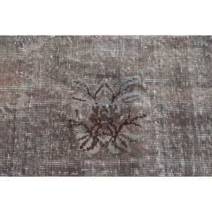 Turkish Rug, 6.9x10.3 ft Oversize Rug, Gray <b>Brown</b> <b>Wool</b> Rug - Product Image 5