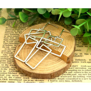 Orecchini Pendenti Geometrici alla Moda in Argento Sterling Placcato - Product Image 2