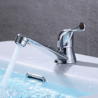 Robinetterie sanitaire pour salle de bain : Robinet de lavabo monotrou à eau froide, mitigeurs