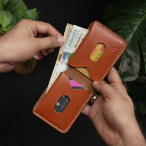 Cartera de cuero plegable No.98 (color marrón británico) - Product Image 4