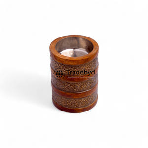 Quemador Bakhoor de madera hecho a mano con diseños de corte decorativo y acabado pulido para rituales fragantes de Tradebyd - Product Image 2