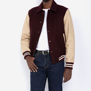 Veste universitaire d'hiver pour homme sur mesure avec un design de baseball personnalisé, 100% coton respirant - Product Image 3