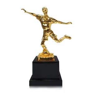 Sang trọng Trophy xa hoa Vàng cầu thủ bóng đá người đàn ông bức tượng khắc & chạm khắc Kim Loại Điêu khắc Trophy Chất lượng cao giải thưởng thể thao - Product Image 1