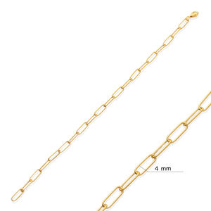 Pulsera de Cadena con Clips de Papel, Chapada en Rodio y Oro, Elegante Joyería Turca Hecha a Mano en Plata de Ley 925 para Mujer, Regalo para Fiestas - Product Image 2