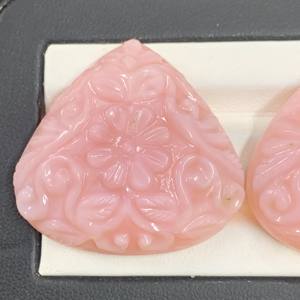 Belle main poire forme rose opale sculpté pierres précieuses gouttes changement de couleur naturelle optique spécial bijoux bricolage - Product Image 3