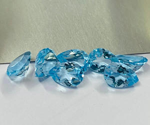Topacio Azul Cielo Natural de Calidad AAA al por Mayor, Forma de Pera Facetada de 7x5 mm, Piedra Preciosa Suelta para Fabricación de Joyas, Anillos, Pendientes y Colgantes - Product Image 4