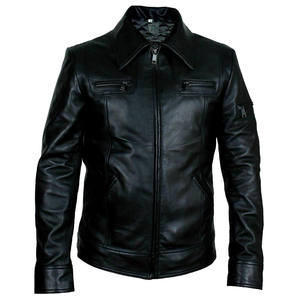 Fabricante OEM ODM, Chaqueta de Invierno de Cuero PU, Estilo Urbano Vintage, Corte Ajustado, Cuello Alto, Transpirable, Impermeable y Resistente al Viento - Product Image 5