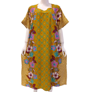 Chrysanta Robe décontractée au genou pour femme avec manches courtes Matériau rayonne de haute qualité Beaux motifs floraux pour un usage quotidien - Product Image 2