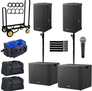 Top Quality Affordable DJ XPRS102 10" Active <b>Powered</b> <b>Speakers</b> W18" Subwoofers Duo Packs - Product Image 6