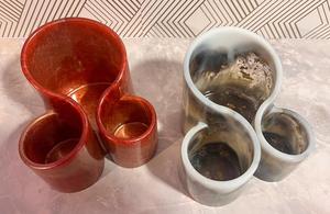 Nuevos artículos de baño personalizados de alta calidad, juegos de baño de resina de 3 piezas, juegos de accesorios de baño de diseño de lujo para uso doméstico y hotelero - Product Image 3