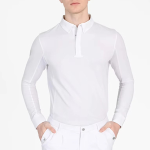 <b>Men</b> Long Sleeve Horse Riding <b>Base</b> <b>Layer</b> Top Quick Dry Breathable Training Equestrian Shirt Factory Wholesale Supply - Product Image 1