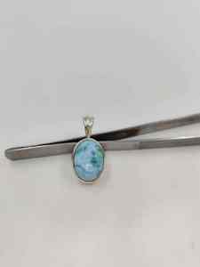 Pendentif larimar naturel de qualité supérieure, pendentif en argent sterling 925, pendentif en pierres précieuses, pendentif ovale OEM - Product Image 3