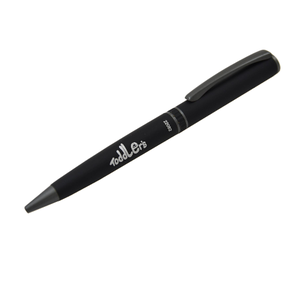 Bolígrafo de metal con combinación de negro y plata brillante, repuesto hecho en Alemania para material escolar y de papelería - Product Image 3