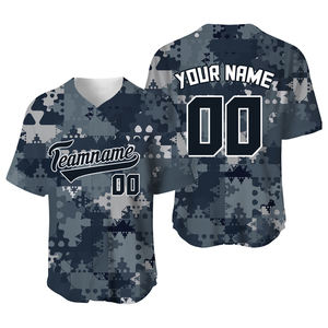 Button-Up Sublimated Team Baseball Jersey <b>T</b>-<b>Shirts</b> Embroidered Baseball & Softball Wear - Product Image 4