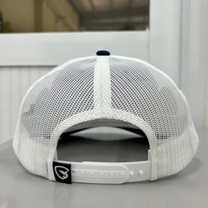 Casquette de camionneur personnalisée à 5 panneaux, forme structurée, tissu maillé, logo en cuir sportif d'extérieur pour performance décontractée, casquettes de camionneur - Product Image 3