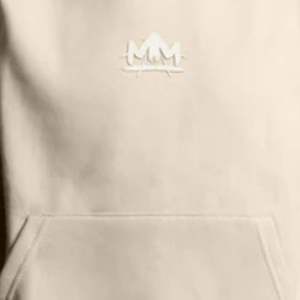 Sudadera con Capucha Beige para Hombre, de Algodón Grueso, con Bolsillo Tipo Canguro, Estilo Casual Urbano - Product Image 4