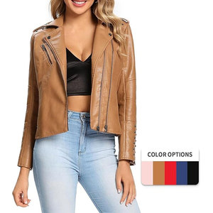 Quantité minimale de commande bas conception OEM personnalisée veste en cuir pour femmes à vendre prix raisonnable séchage rapide veste en cuir pour femmes - Product Image 2