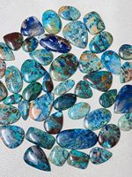 Cabochon de pierres précieuses Shattukite de qualité AAA pierre de Shattuckite en agate verte naturelle de haute qualité pour bijoux faits à la main pierres précieuses en vrac