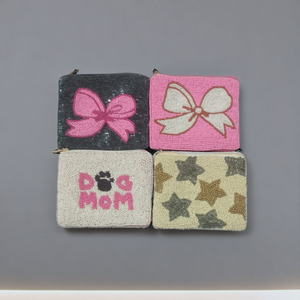 Monedero de Cuentas Multicolor Hecho a Mano para Mujer, Bolsa para Monedas con Cremallera, Correa de Cadena, Bolsa de Cuentas con Diseño de Guirnalda de Pascua por MD HANDICRAFTS - Product Image 5