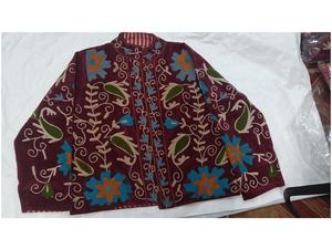 Chaqueta Bordada de Terciopelo Estampado al por Mayor con Cuello Mao, Técnica de Tejido para Fiestas de Invierno y Ocasiones Festivas - Product Image 2