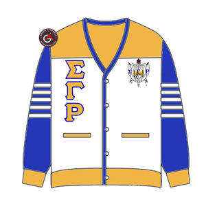 Cardigans en acrylique pour femmes avec broderie Sigma Gamma Rho Soror |   Pull cardigan personnalisé brodé pour femmes de la sororité SGRho - Product Image 4