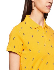 Slim-fit women <b>polo</b> t-shirt lightweight stretchable fabric short sleeves elegant collar perfect for casual or semi-formal use - Product Image 5