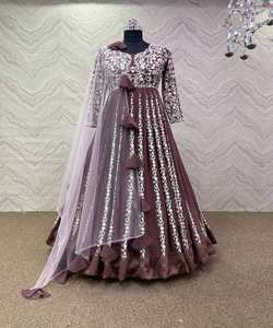 ผ้าไหมผ้าเรยอนหนาผ้าฝ้ายออกแบบโดยดีไซเนอร์เสื้อผ้างานแต่งงานผ้าทอ surat - Product Image 1