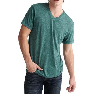 Vêtements pour hommes T-Shirt décontracté col en V manches courtes chemises grande taille Tee Tops vêtements d'été pour hommes 100% coton T-shirts toutes tailles - Product Image 1