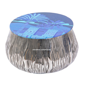 Tazón de chocolate antiguo con acabado negro y tapa, de alta calidad, forma redonda, diseño de lujo, nuevo. - Product Image 1