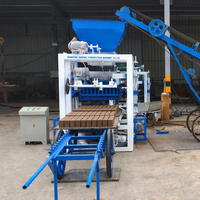 Machine à fabriquer des blocs hydrauliques manuelle QT4-23A avec pompe, moteur, boîte de vitesses pour briques creuses en béton et en ciment