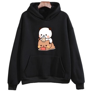 Sweats à capuche femmes sweats drôle Kawaii bulle thé à capuche unisexe Anime vêtements à manches longues pulls col rond hauts - Product Image 2