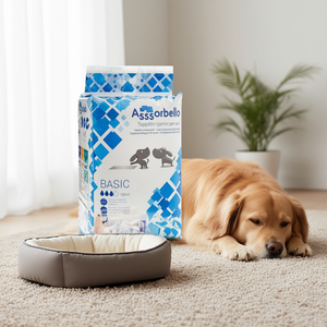 Ferribiella Assorbello BasicTappetini Alfombrillas Higiénicas para Perros, Plástico Impermeable, 2 Paquetes de 100 Unidades, 60x60cm - Product Image 3