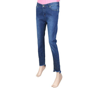 Pantalon en jean pour femme - Bleu - Product Image 4