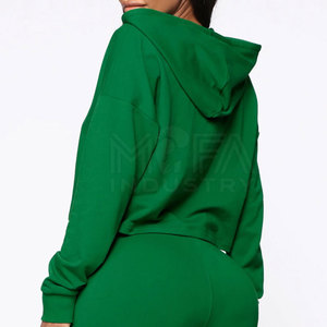 Sudadera con Capucha Corta para Mujer, Antiarrugas, Transpirable, con Logotipo Personalizado en la Parte Delantera, Estilo Casual Urbano, OEM - Product Image 4