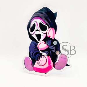 กระเบื้องขนตาอะคริลิกพร้อมแม่เหล็กปรับแต่งโลโก้ได้สำหรับฮาโลวีนแผ่นติดขนตาสยองขวัญรูปผีน้อยแบบยั่งยืน - Product Image 4