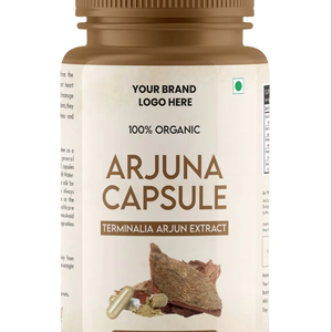 Capsules d'extrait de plantes Arjuna sauvage biologique Santé cardiaque et soutien antioxydant Emballage en plastique - Product Image 1