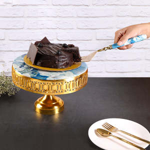 Soporte de pastel de madera de la mejor calidad con resina y metal Estilo Ins de alto estilo para fiesta Boda Restaurante Hotel de India - Product Image 6