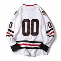 Jersey Hoki Es Profesional OEM Poliester Kustom untuk Latihan, Seragam Hoki Es Pria Kustom Warna Hijau Hitam
