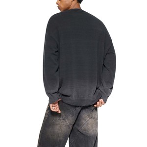 Men's Distressed Ripped <b>Crewneck</b> <b>Sweater</b>-100% Cotton Geometric Print Hoodie - Product Image 5