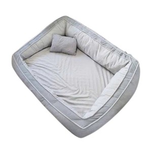 ที่นอนสัตว์เลี้ยงลายพิมพ์ทันสมัย วัสดุโพลีเอสเตอร์นุ่ม ซักล้างได้ ถอดออกได้ ป้องกันการกัดแทะ ใช้ได้ทั้งภายนอกและภายในบ้าน พร้อมซิปปิด - Product Image 1