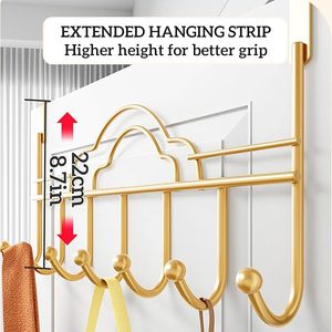 Over the Door <b>Hooks</b> <b>Wall</b> Mount Towel Hanger Towel Rack <b>for</b> Bathroom Towel Holder With Metal Cloud Gold - Product Image 3